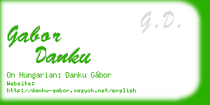 gabor danku business card